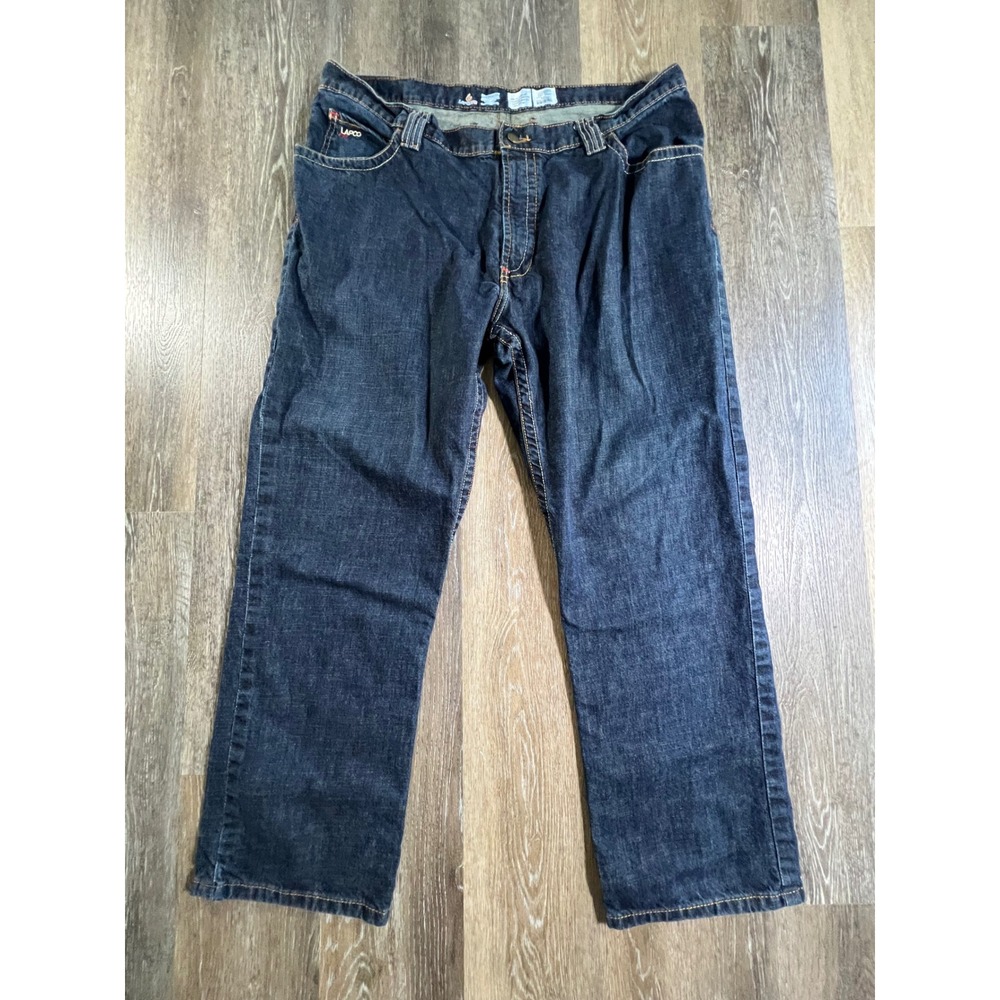 LAPCO FR Denim Jeans Mens 42x32 Blue Flame Resistant Work Pants P-INDM10